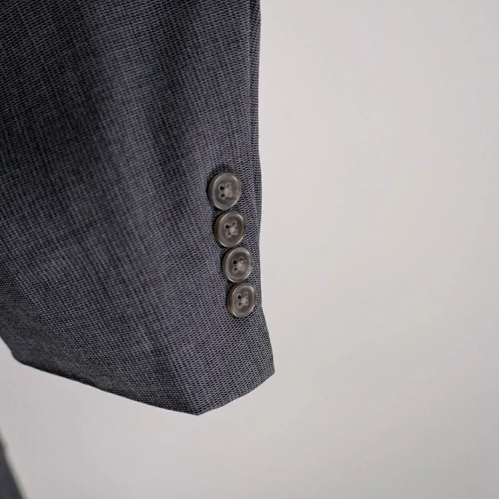 Hart Schaffner Marx‎ Wool Gray Honeycomb Check 3 Button Blazer 42R Or Slim 44R